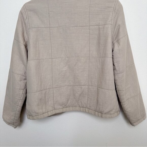 Old Navy Womens Small Quilted Khaki Open Jacket - Picture 12 of 14